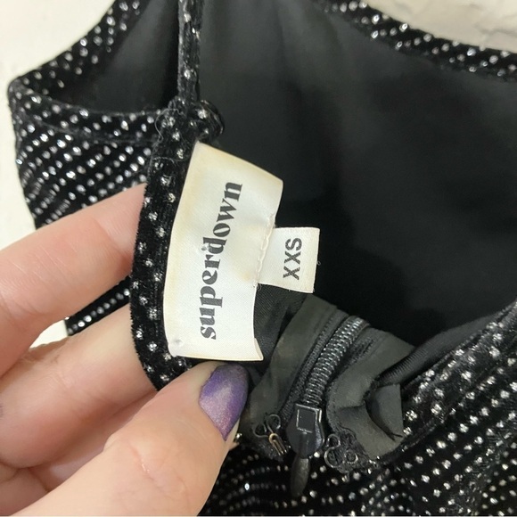 Superdown Kaitlyn Velvet Glitter Maxi Dress in Black - Picture 11 of 12